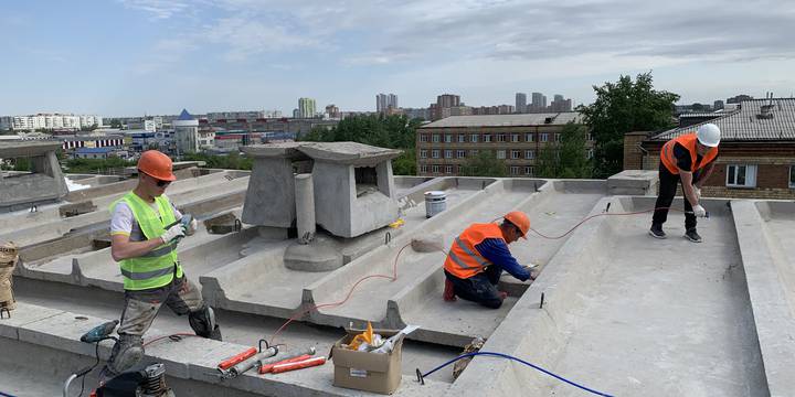 При ремонте лотковых крыш предусмотрено использование новой технологии